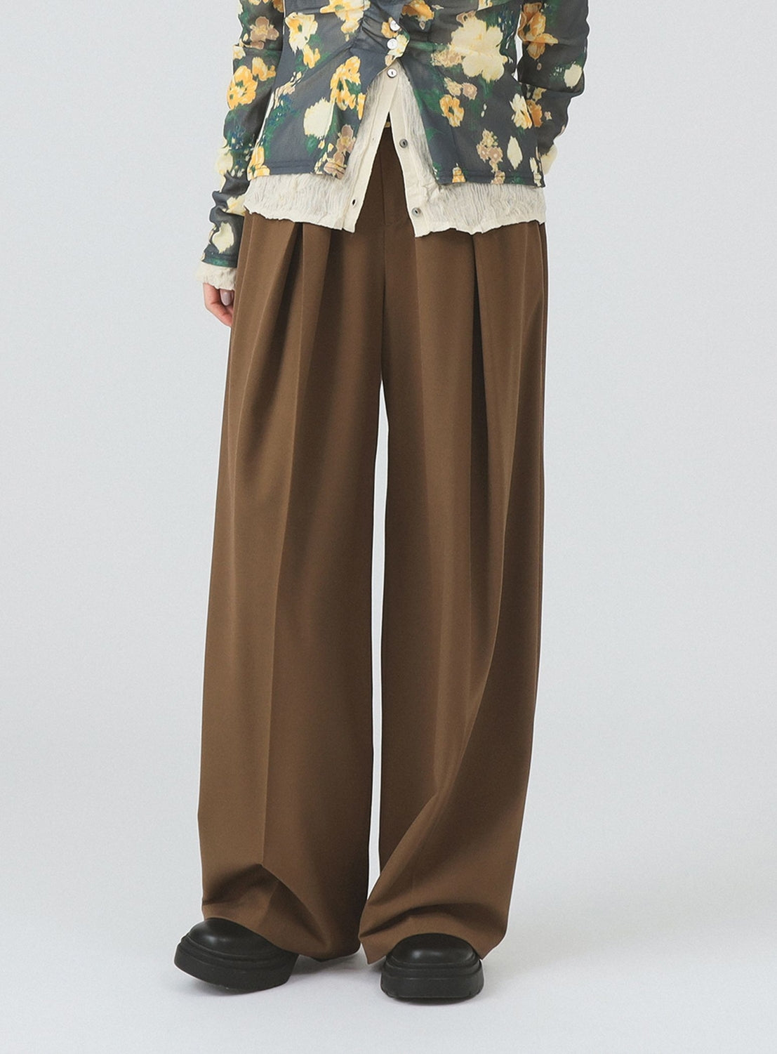 Belted Wide Leg Pants