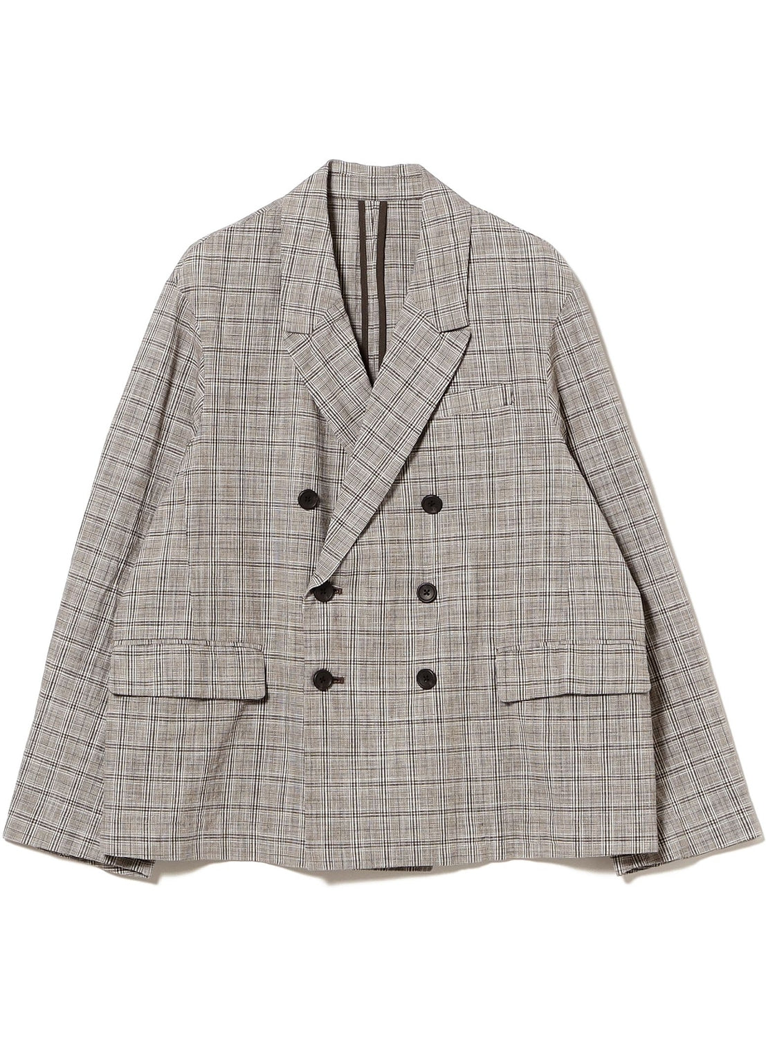 Plaid Double-Breasted Overshirt Jacket
