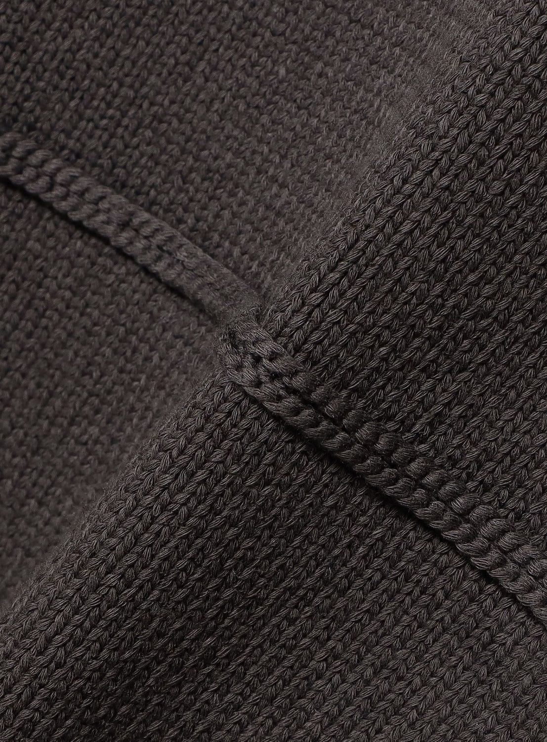 5-Gauge Wide Paneled Crew Neck Knit Sweater