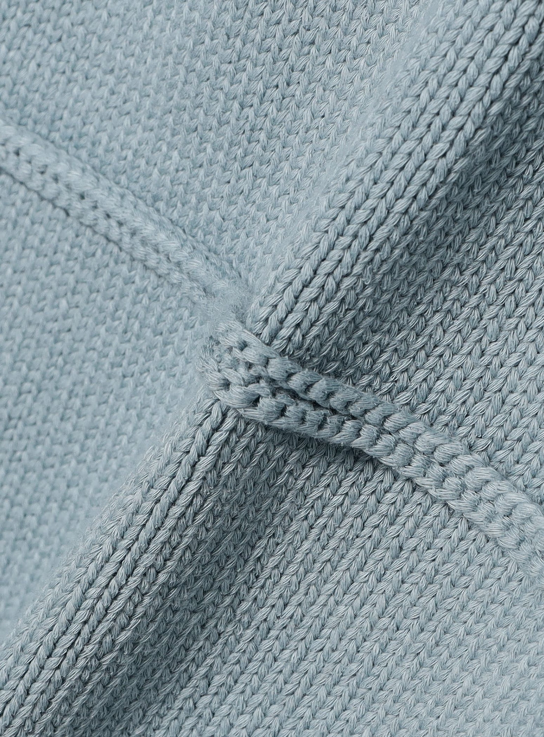 5-Gauge Wide Paneled Crew Neck Knit Sweater