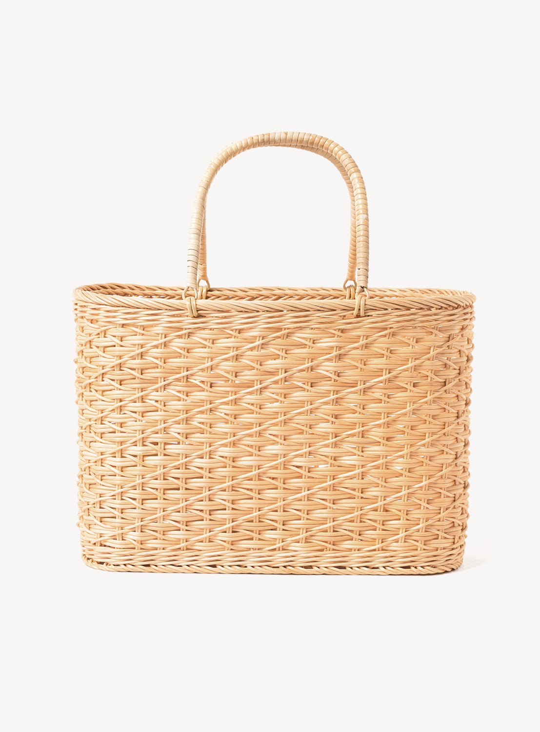 fennica Rattan Oval Shopping Basket