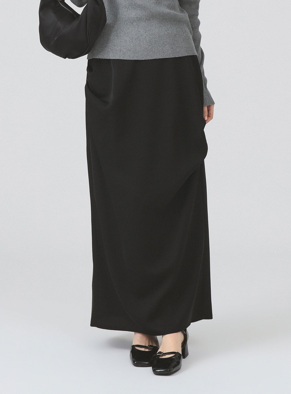 Satin Drape Skirt