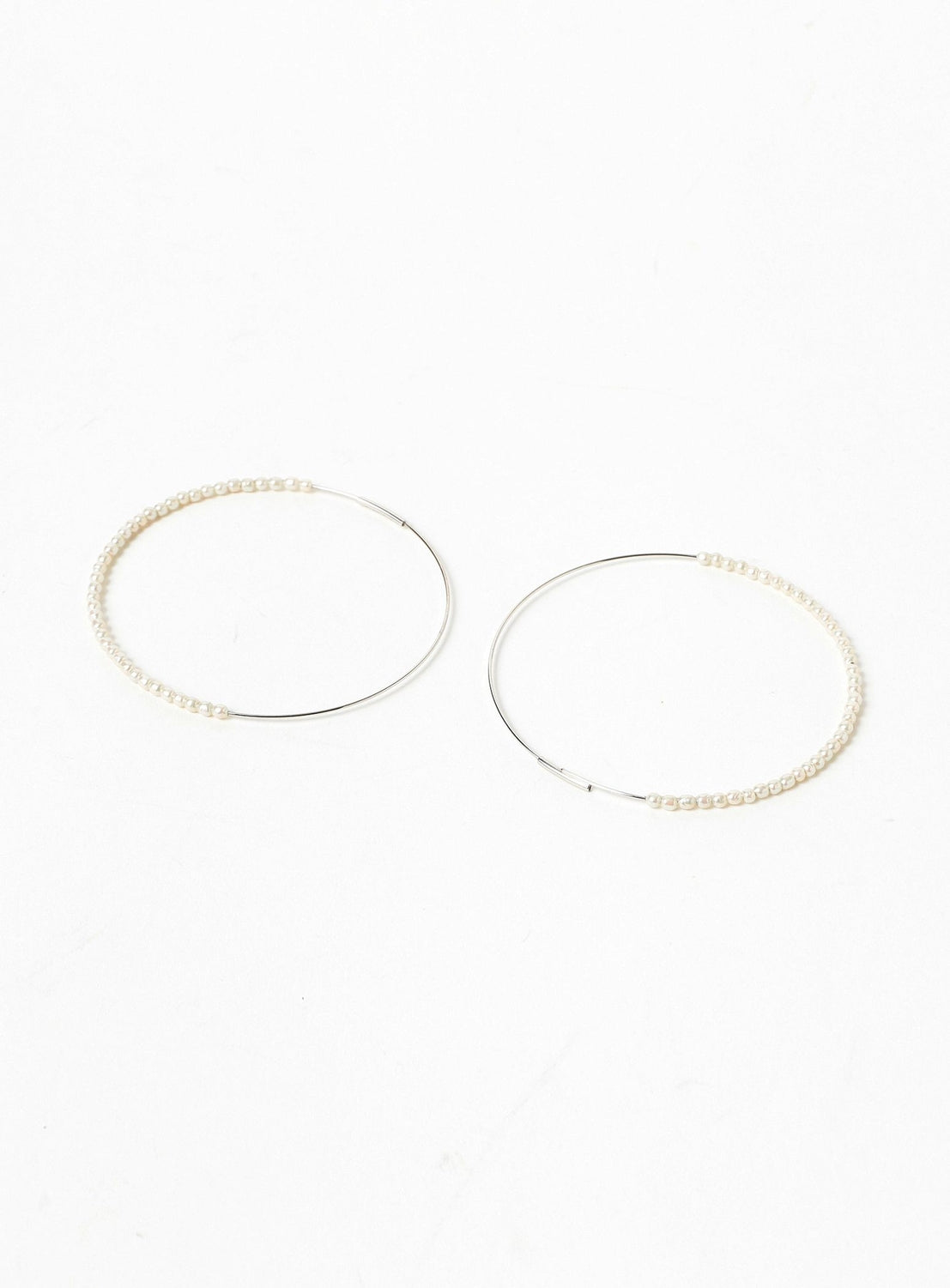 Glass Pearl Hoop Earrings