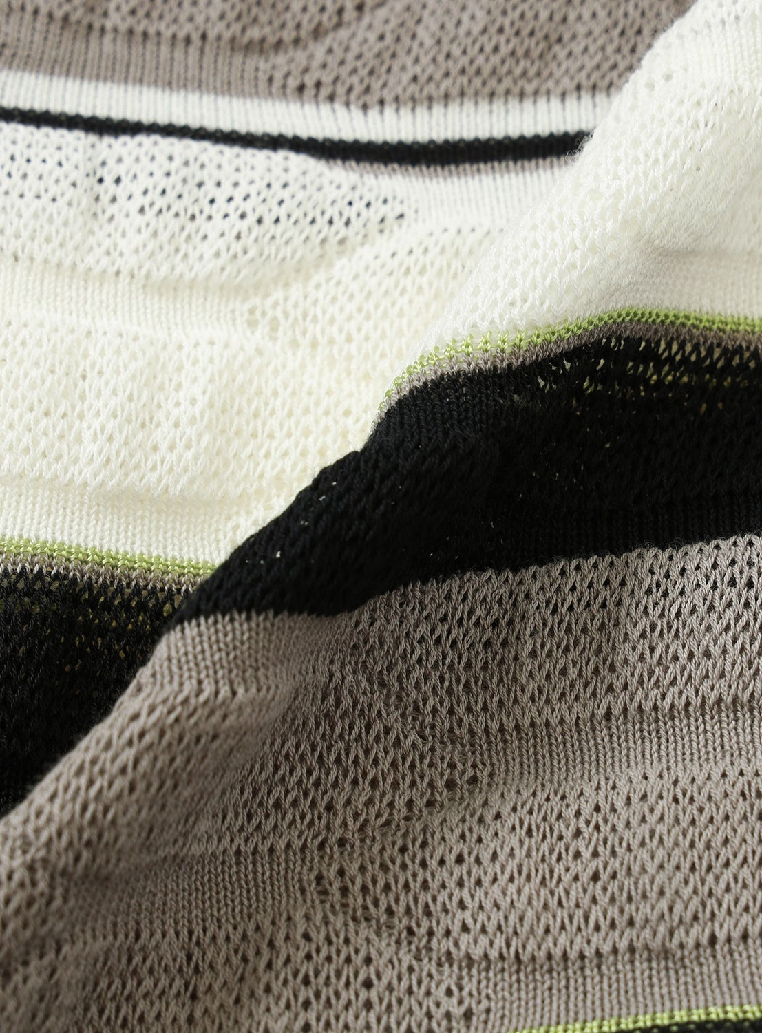 12-Gauge Jacquard Multi-Stripe Knit Sweater