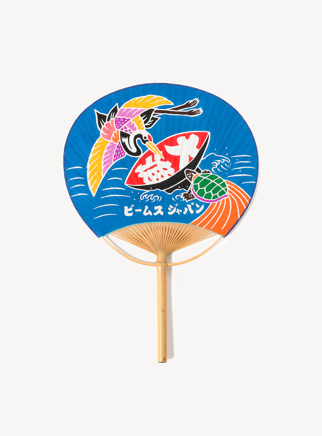 Crane and Turtle Fan