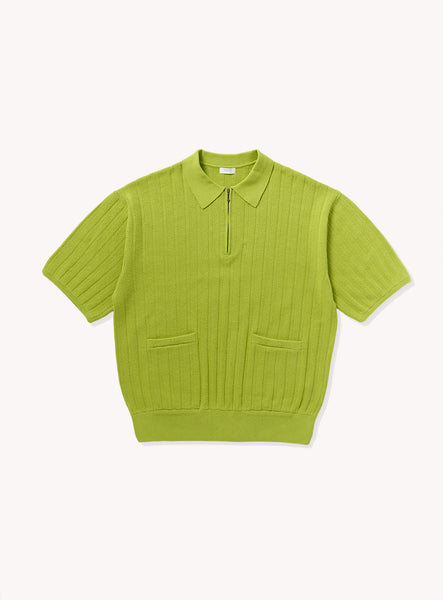 Rib Half Zip Polo