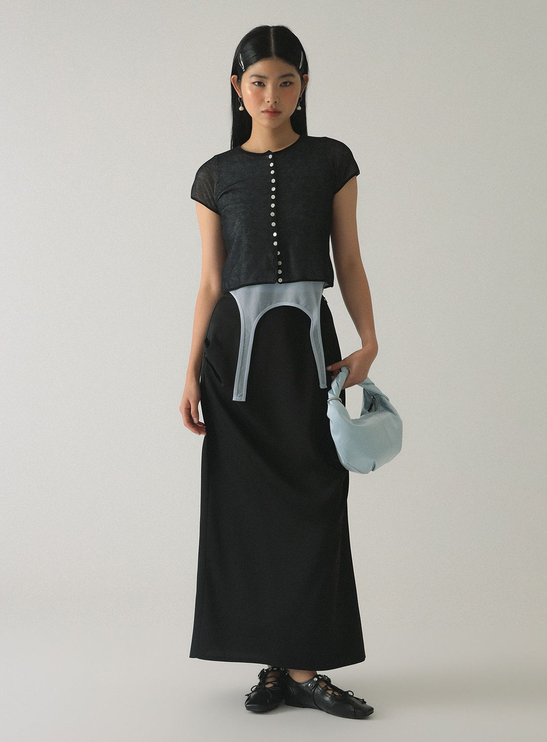 Satin Drape Skirt