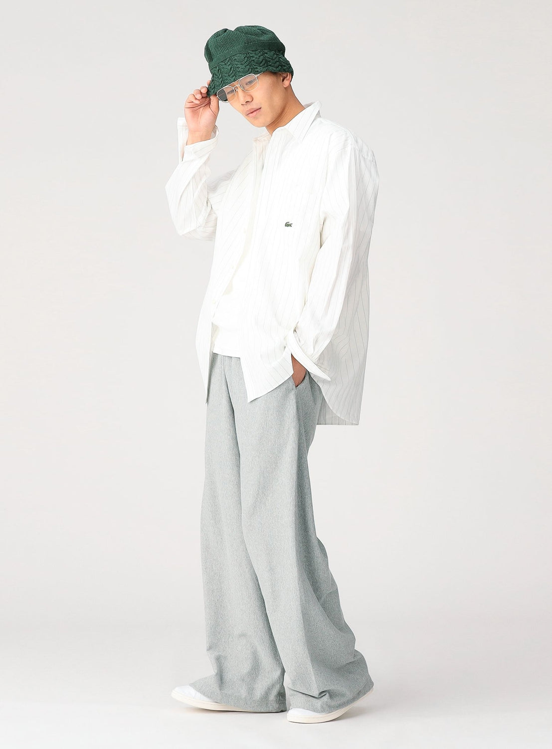 [Exclusive] Reverse Weave® Wide-Leg Trousers
