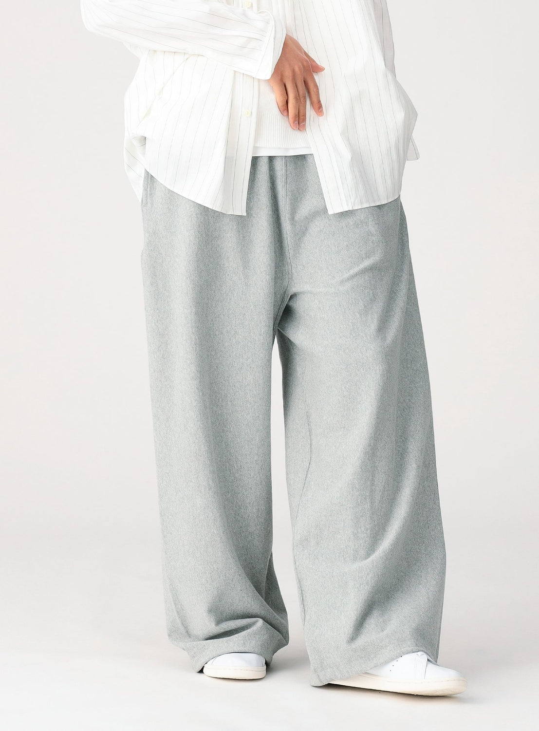 [Exclusive] Reverse Weave® Wide-Leg Trousers