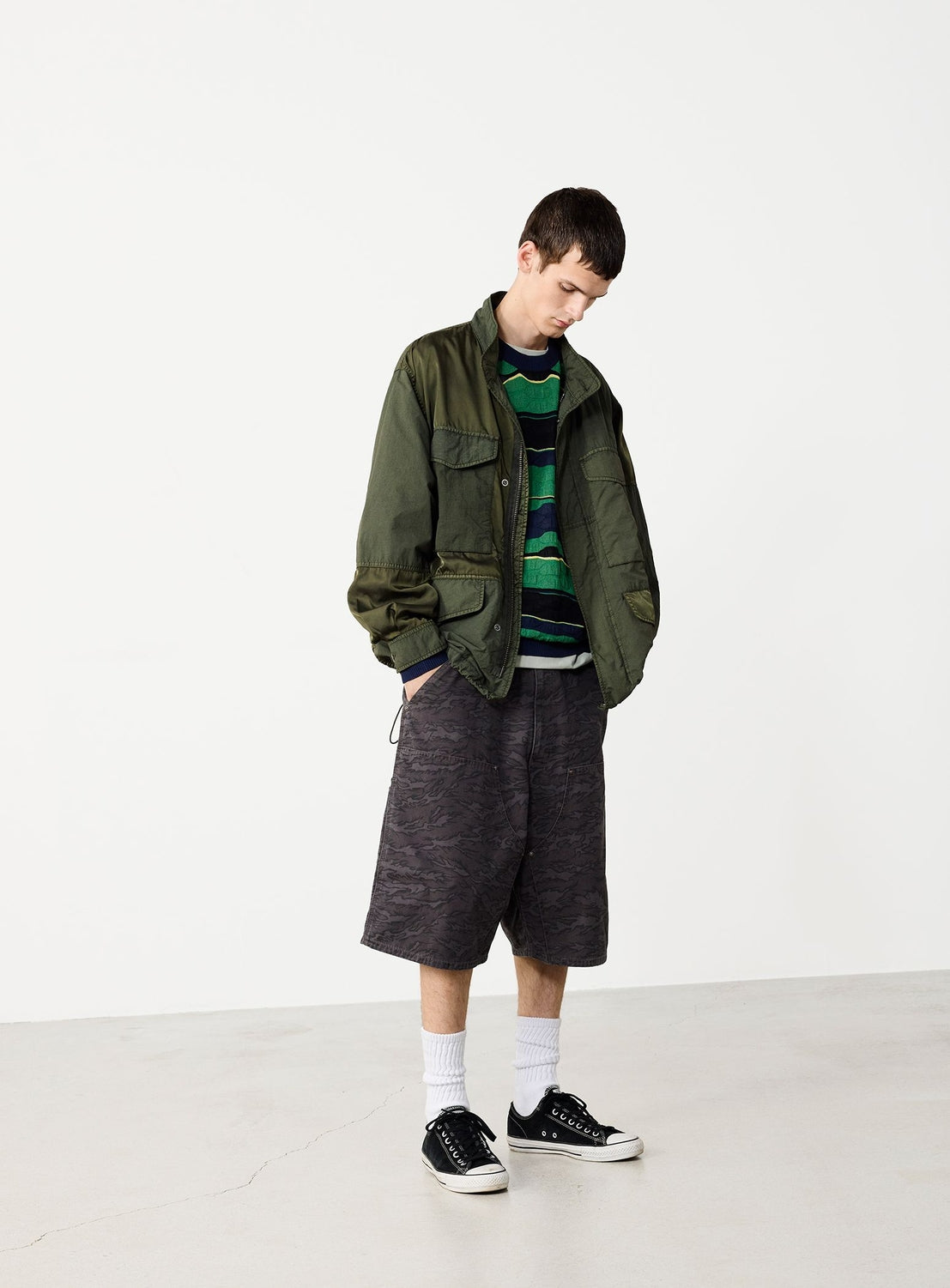Multi-Fabric Garment-Dyed M-65 Jacket