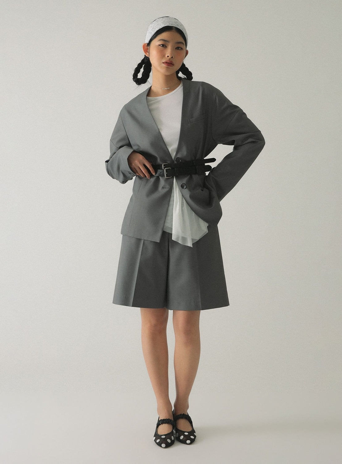Collarless Jacket