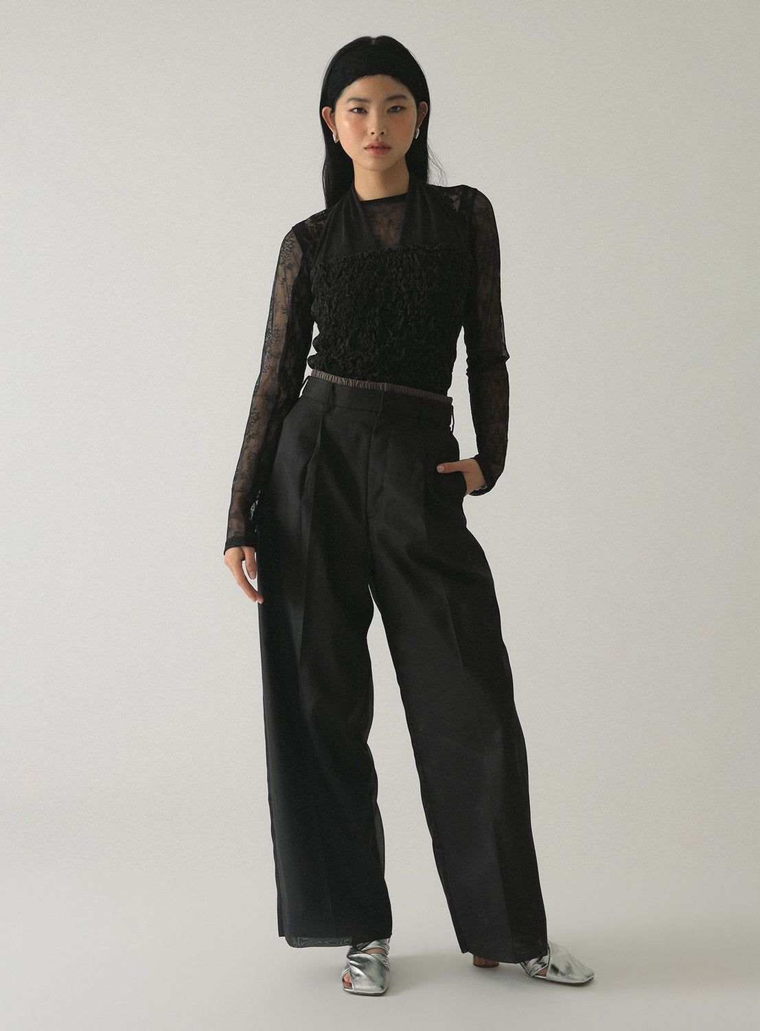 Shirred Halter Neck Top
