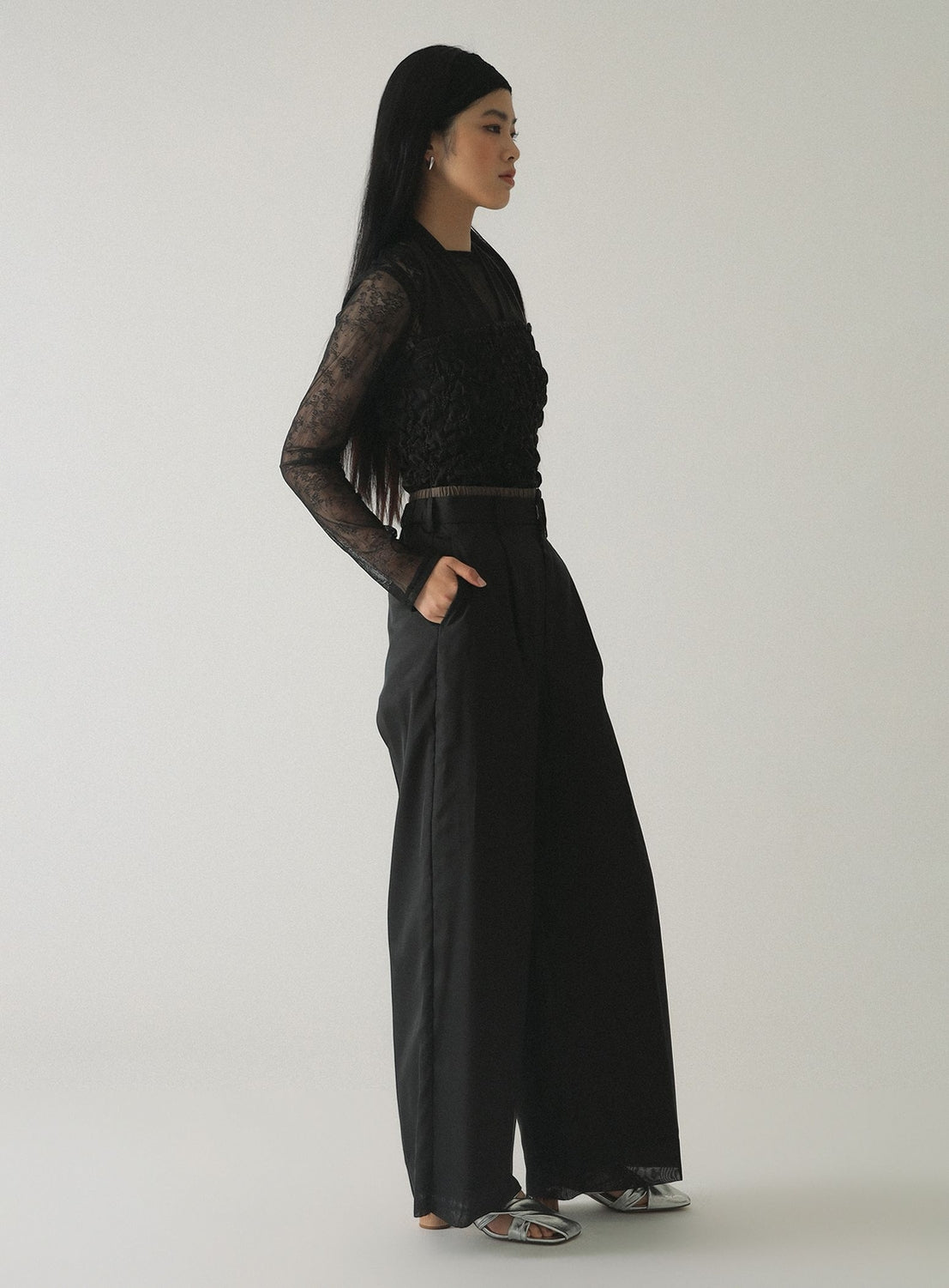 Shirred Halter Neck Top