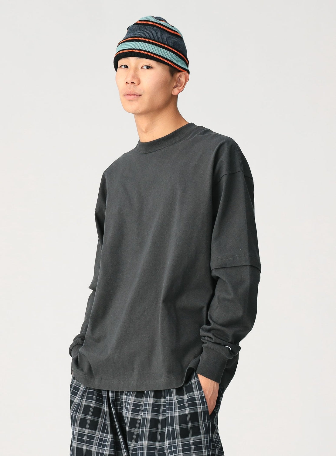 Exclusive] Mock Layered Long-Sleeve T-Shirt