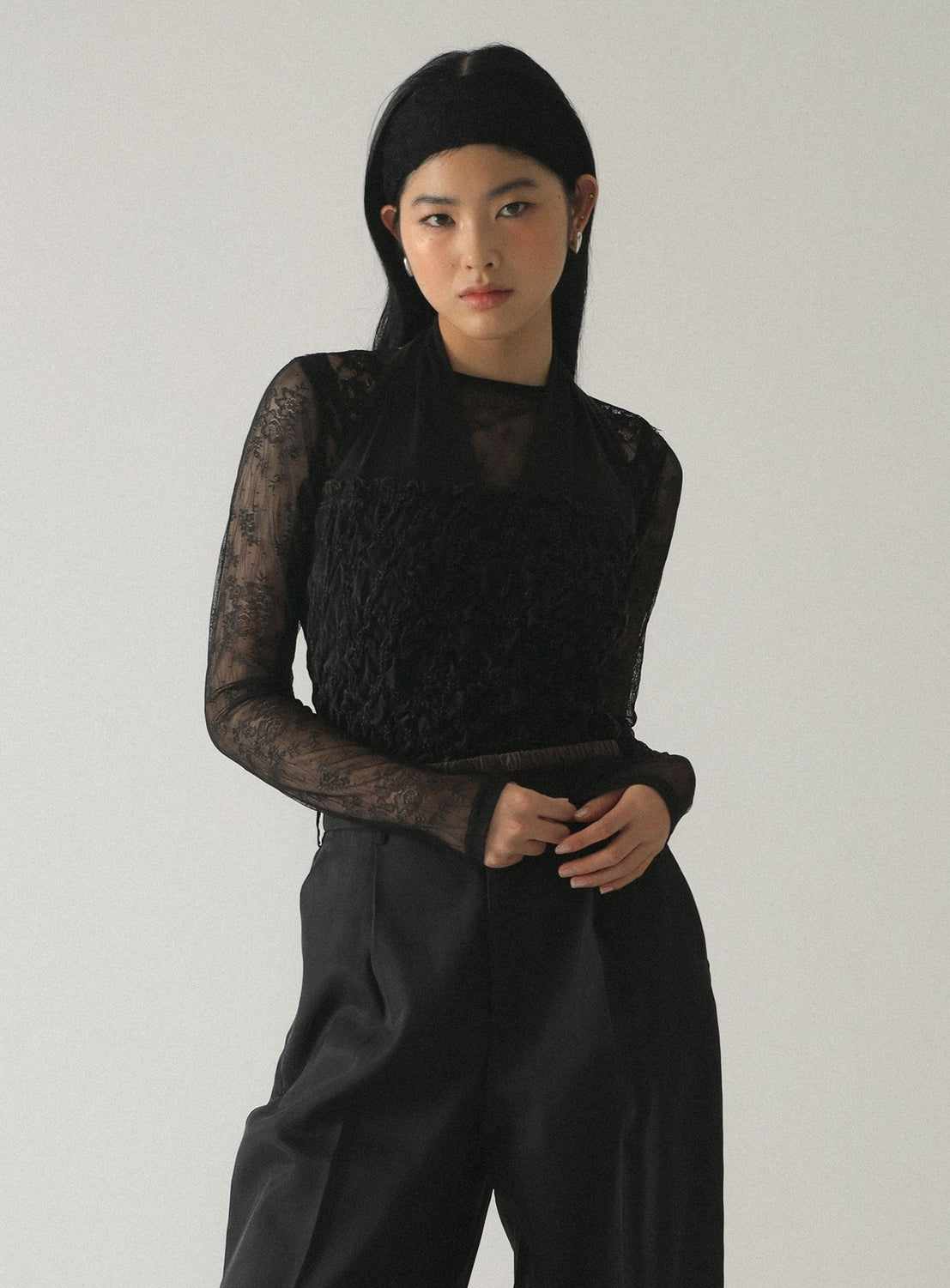 Shirred Halter Neck Top