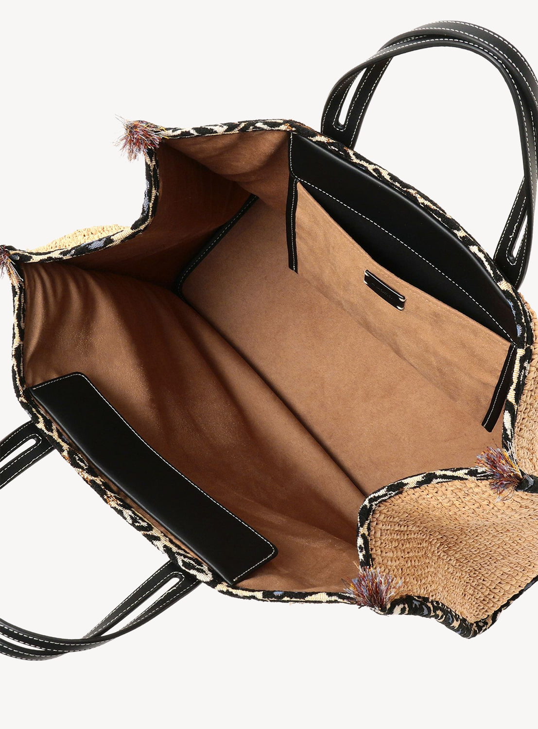 Tank Raffia Leopard Tote Bag