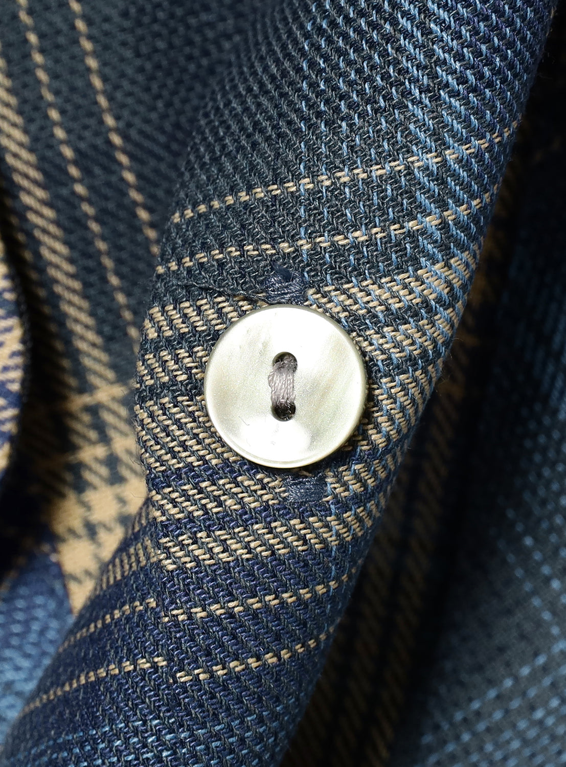 Ombre Check Open Collar Shirt