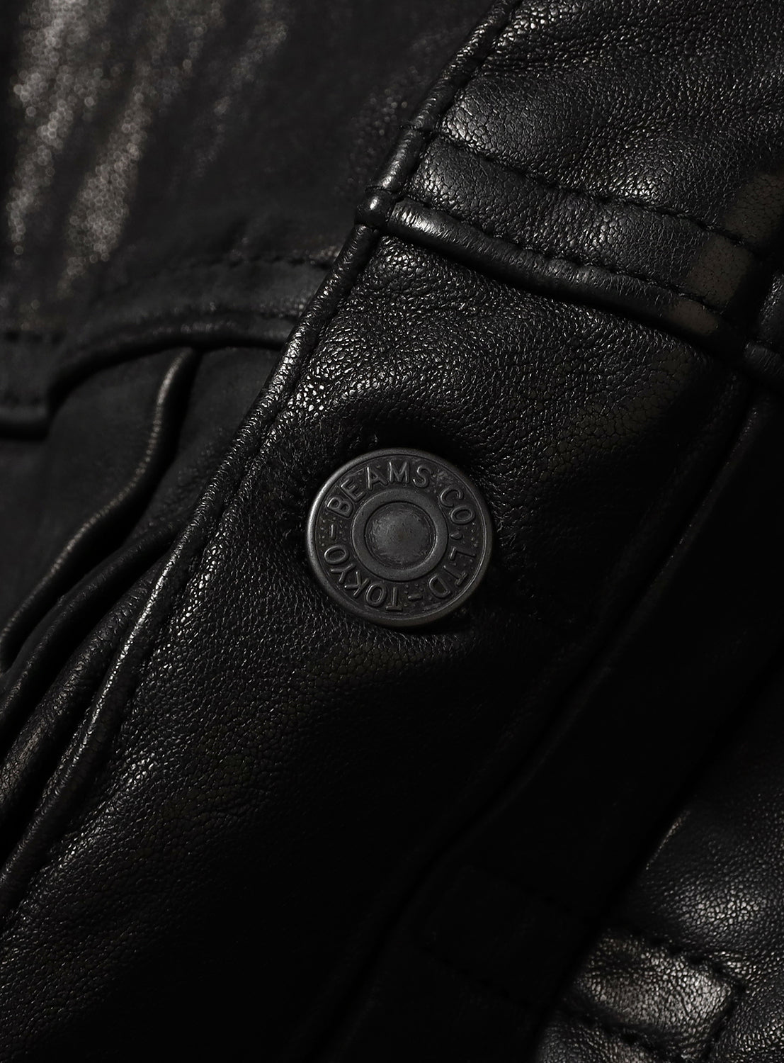 Wide Short Fit Leather Jacket