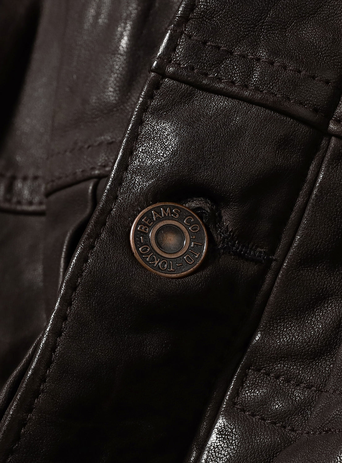 Wide Short Fit Leather Jacket