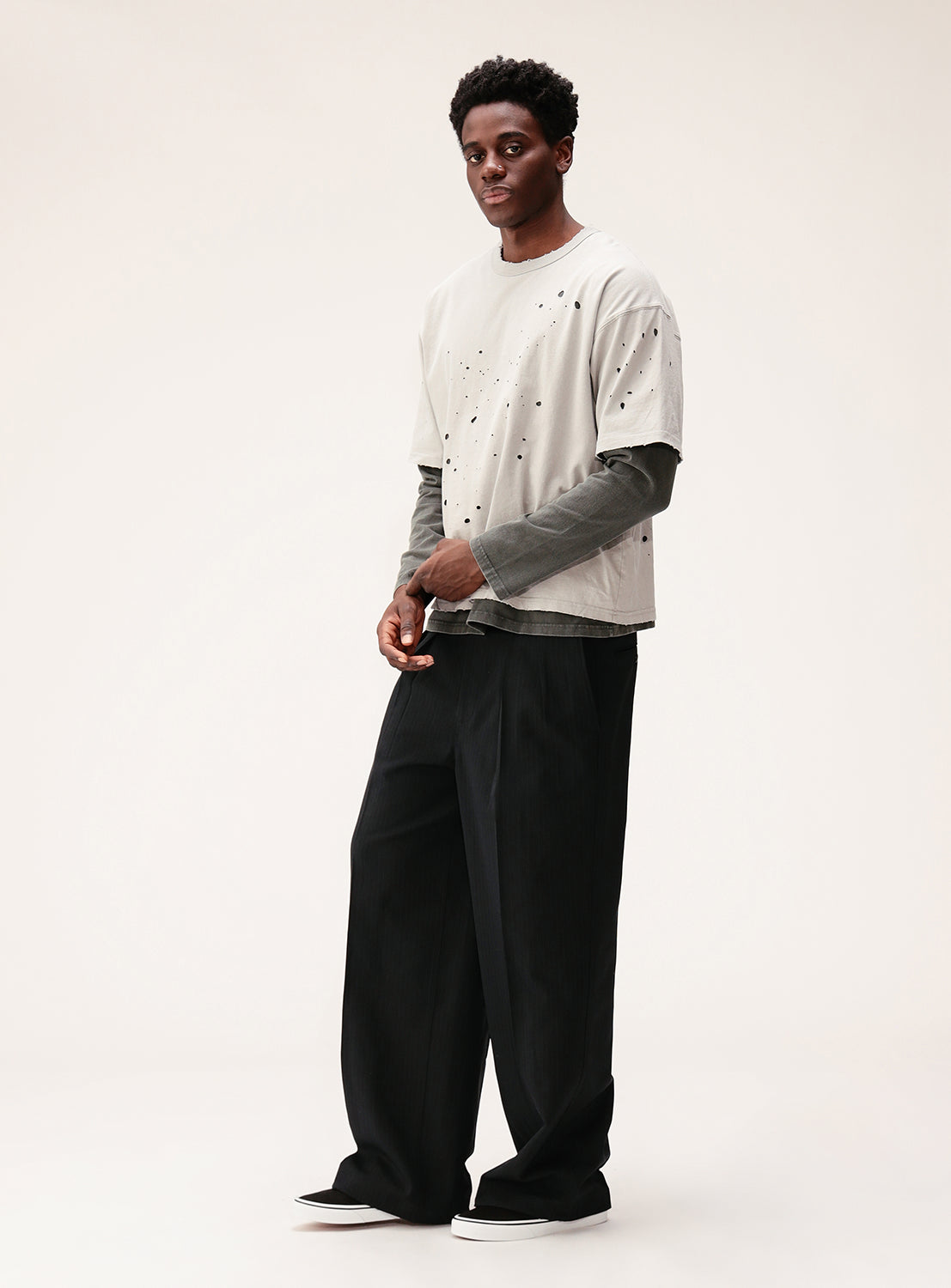 Distressed Layered T-Shirt