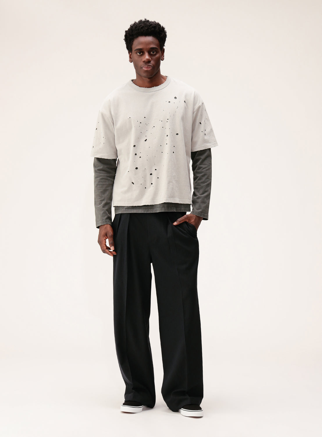 Distressed Layered T-Shirt