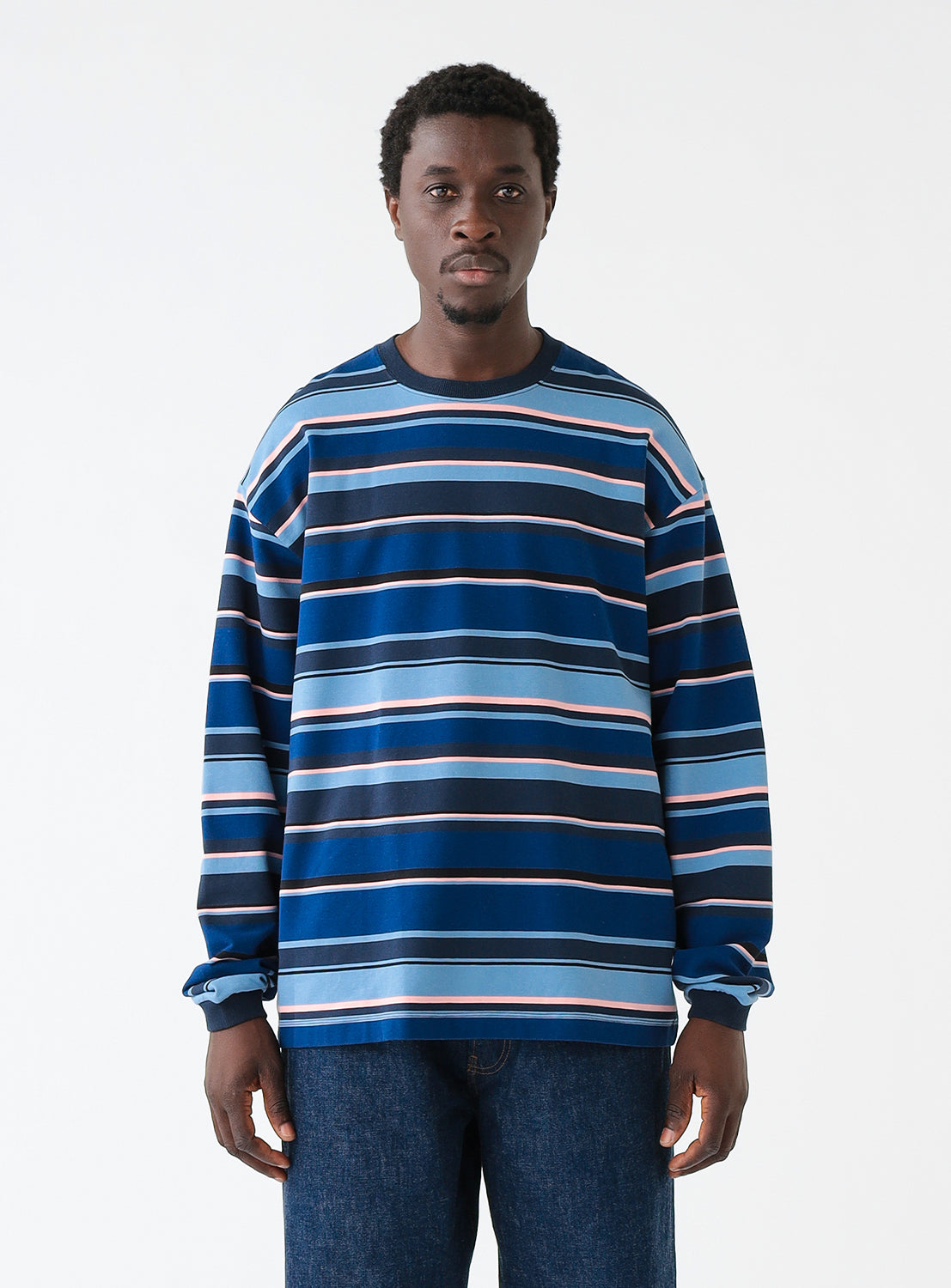 Multi Border Long Sleeve T-Shirt