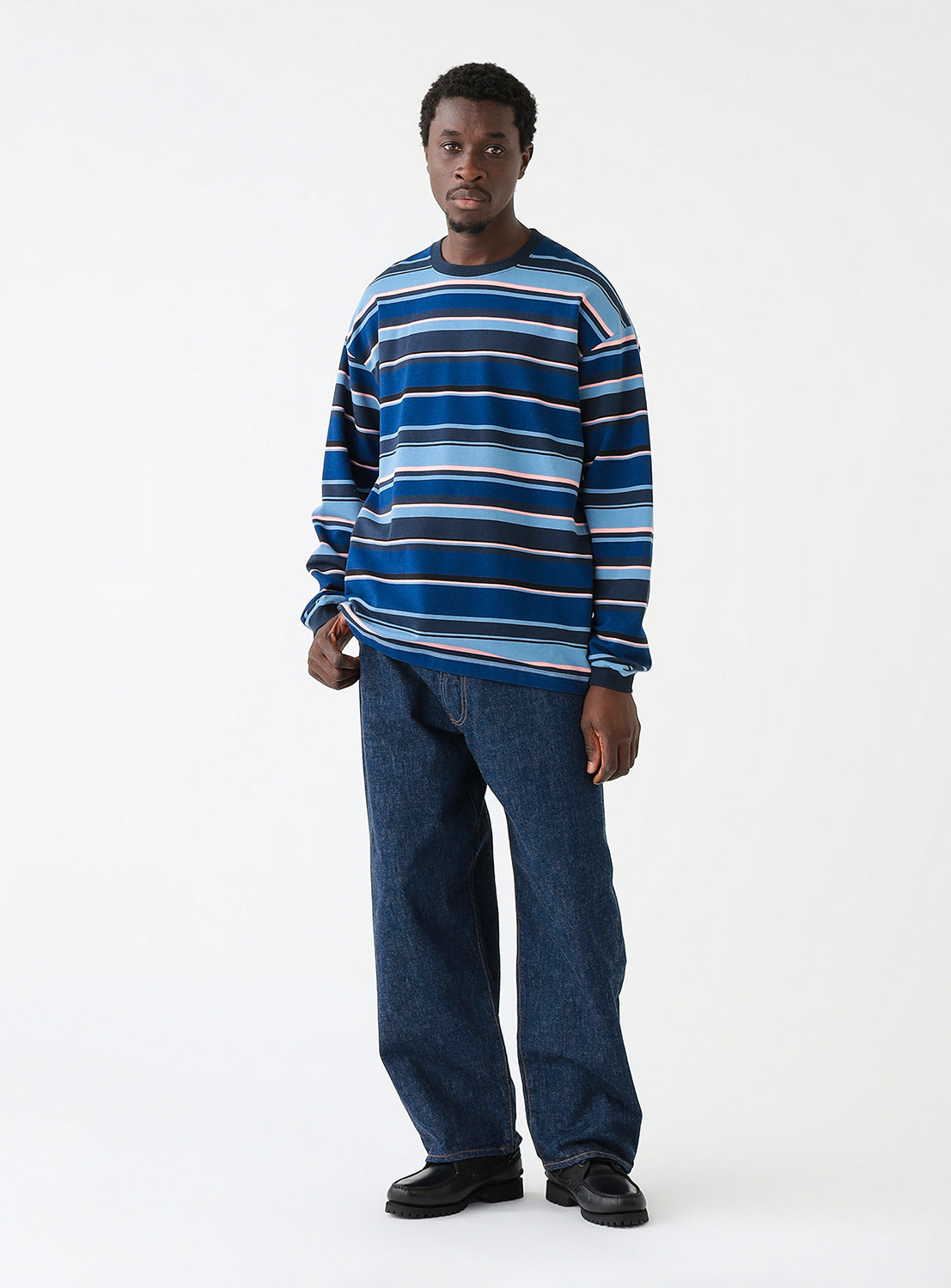 Multi Border Long Sleeve T-Shirt Multi Border Long Sleeve T-Shirt