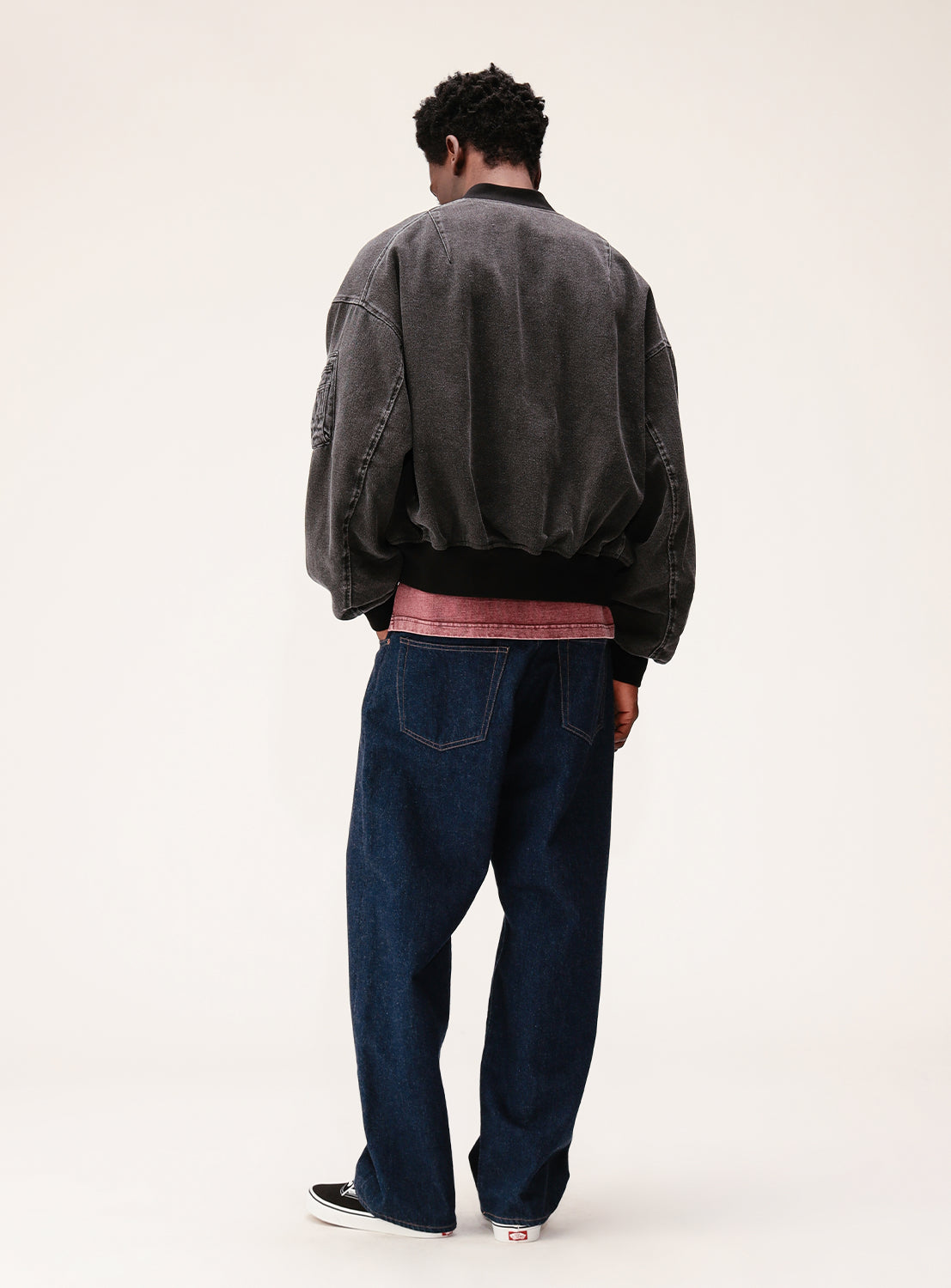 Reversible Faded Bomber Jacket