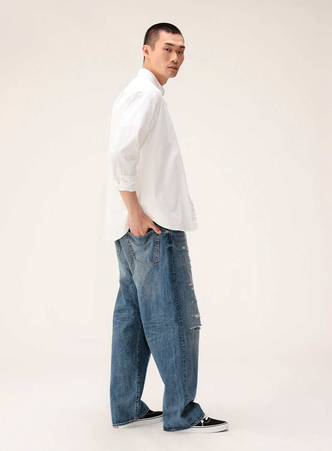 Stretch Oxford Mini Button-Down Shirt