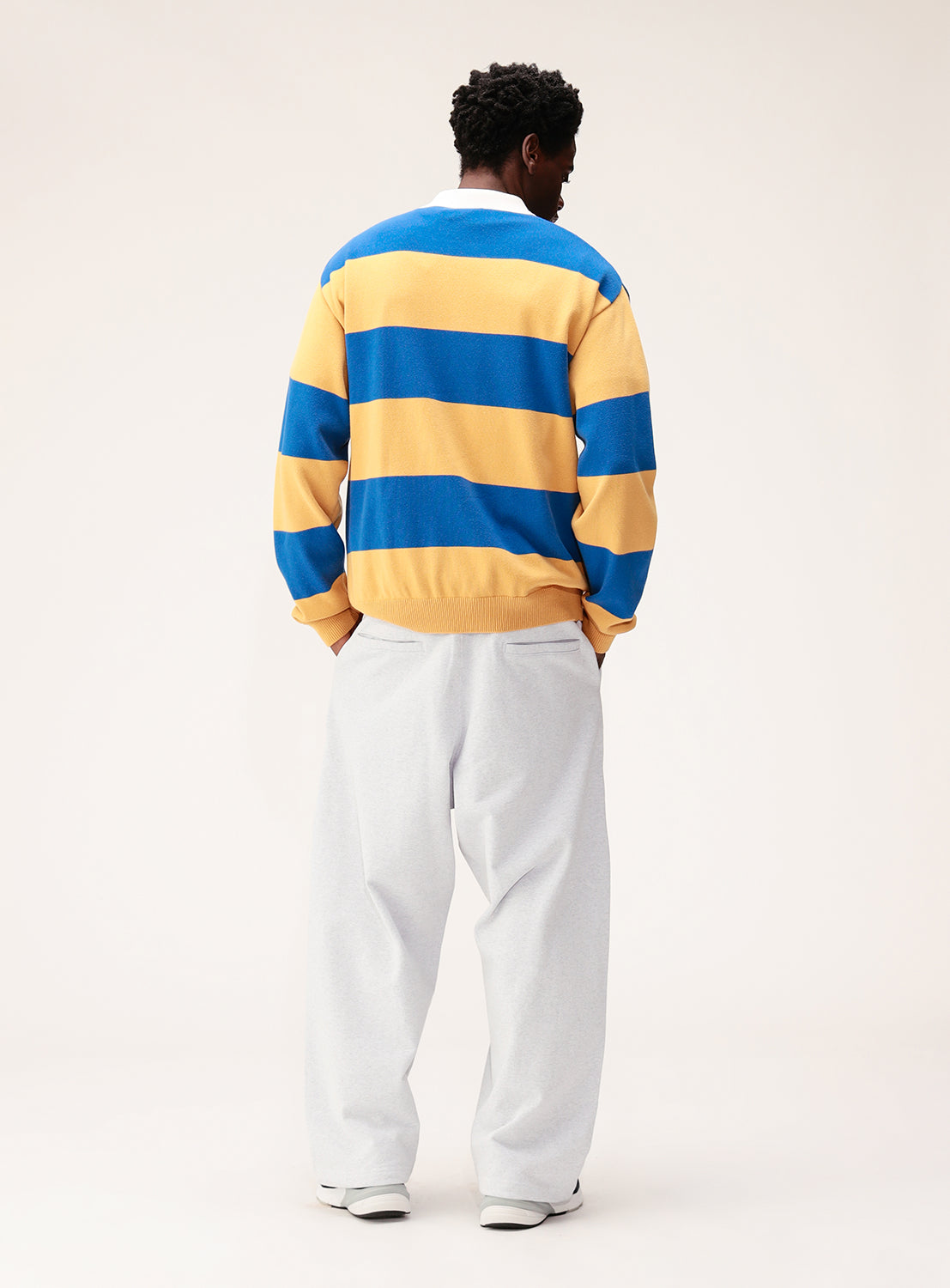 Wide Fit 7-Gauge Rugby Knit Polo Shirt