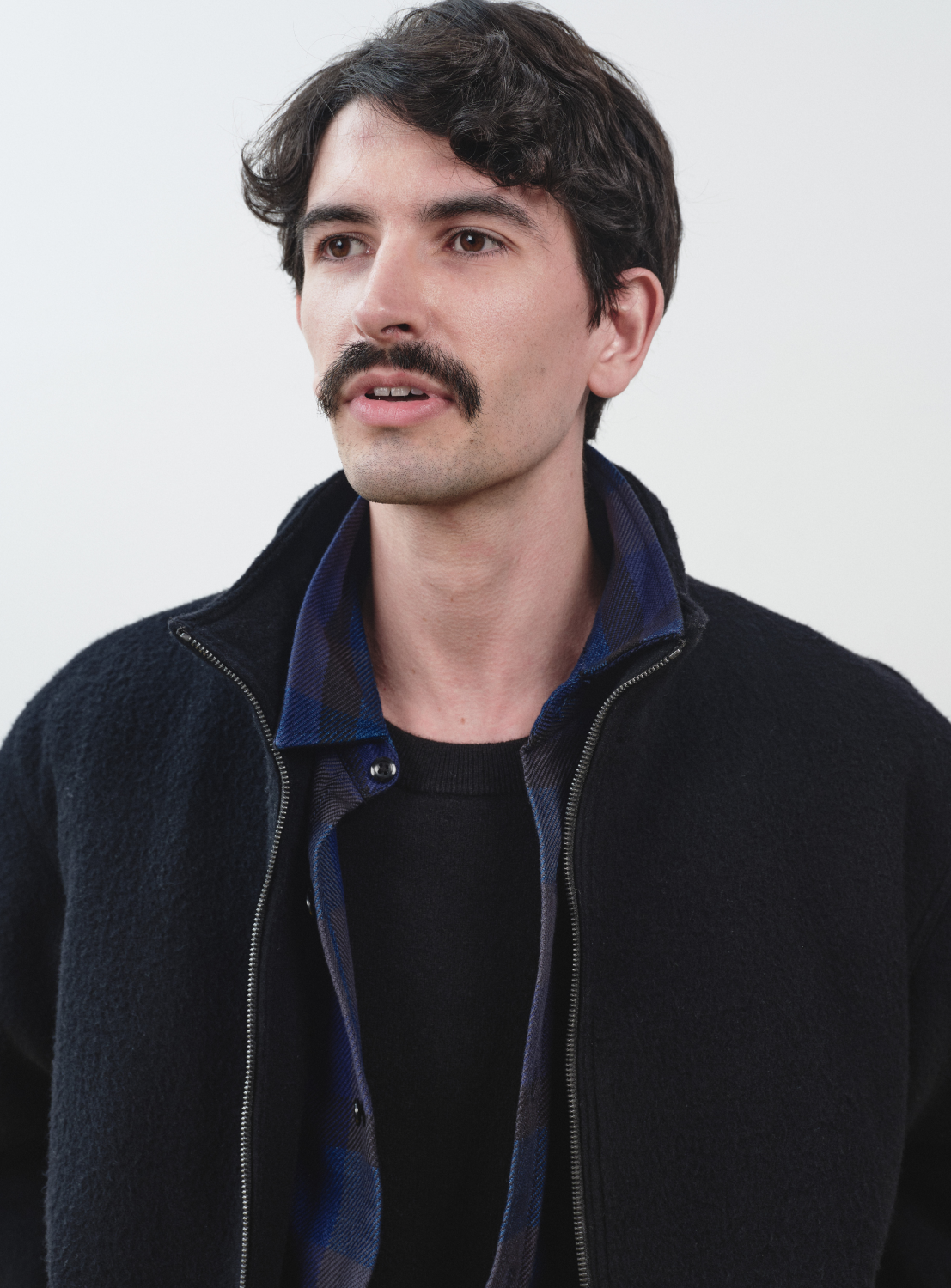 "the A" Wool Fleece Windstop Coach Jacket