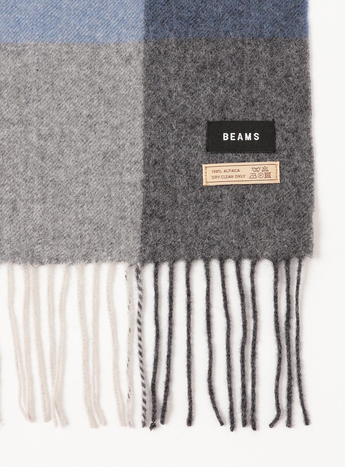 Block Check Alpaca Scarf