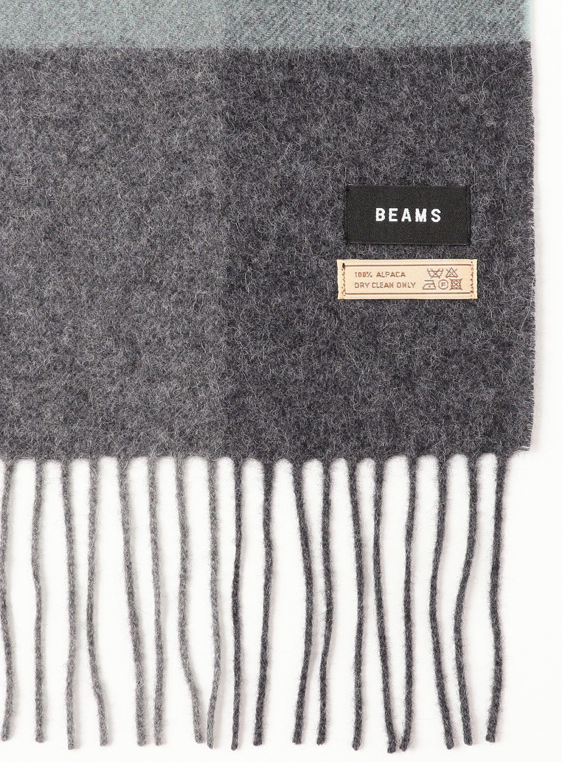 Block Check Alpaca Scarf