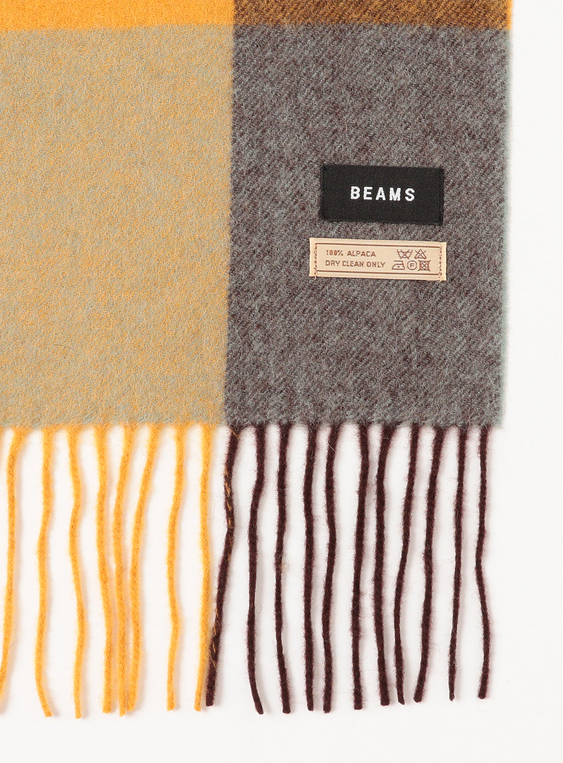 Block Check Alpaca Scarf