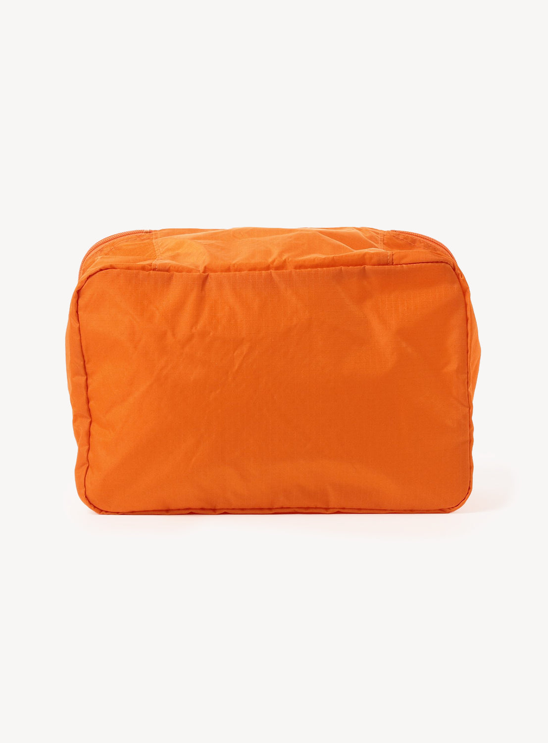 Orange rectangular pouch on a white background