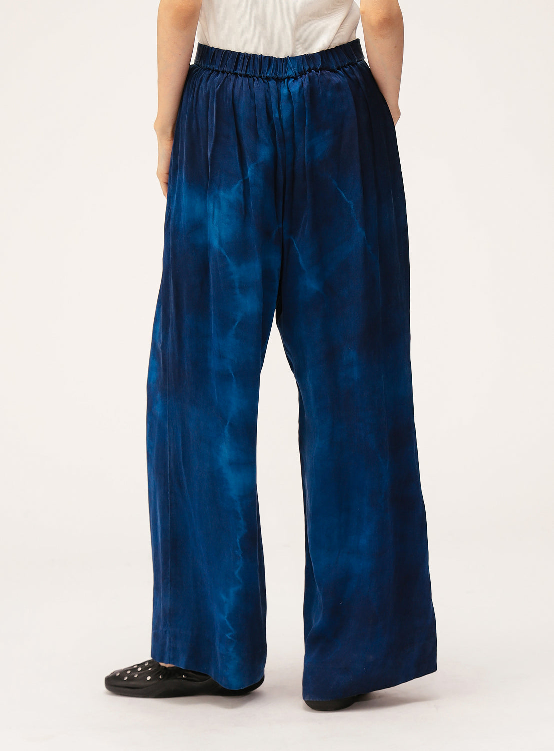 Blue Silk Pants