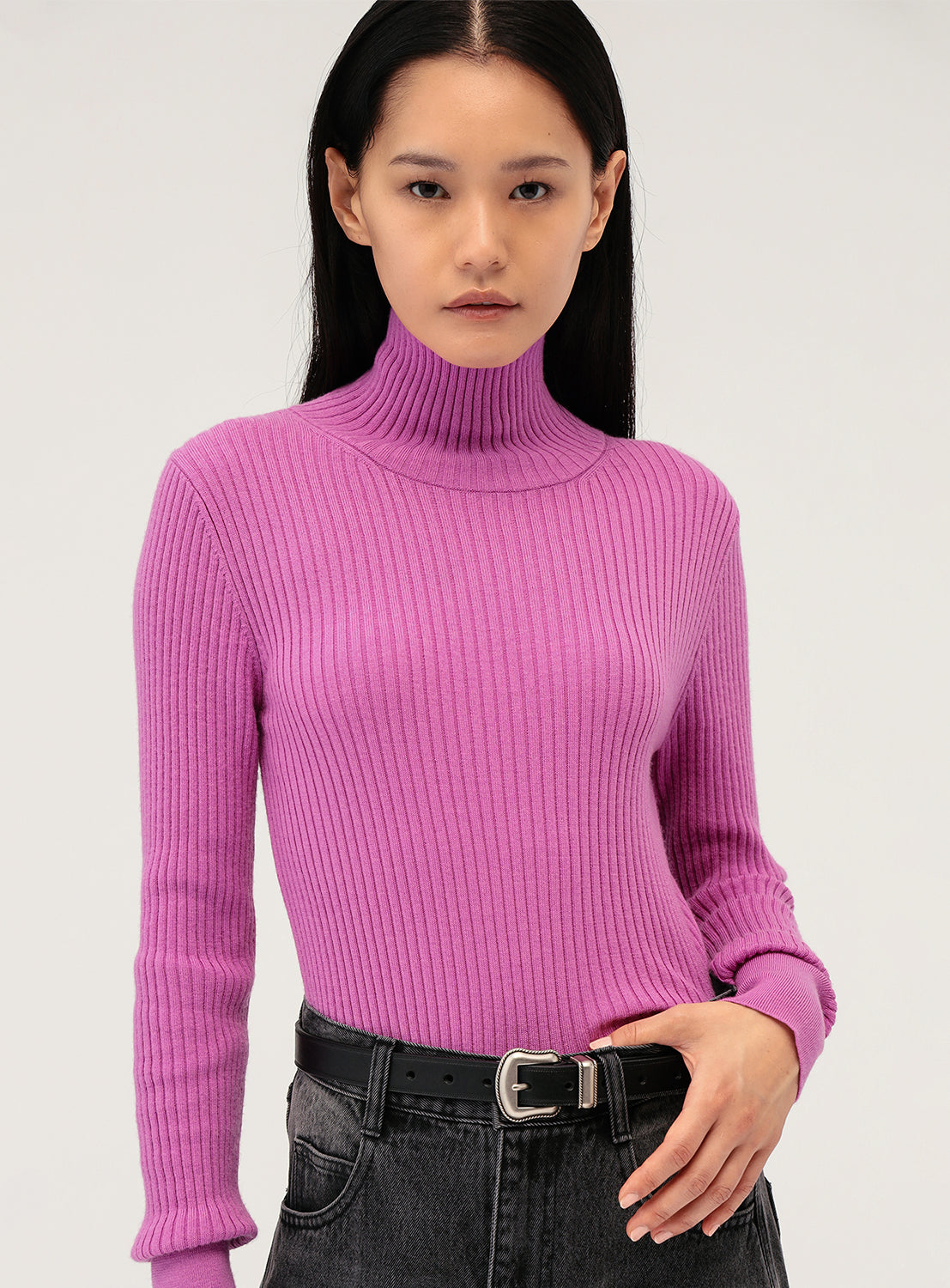 Cashmere Blend Turtleneck Knit