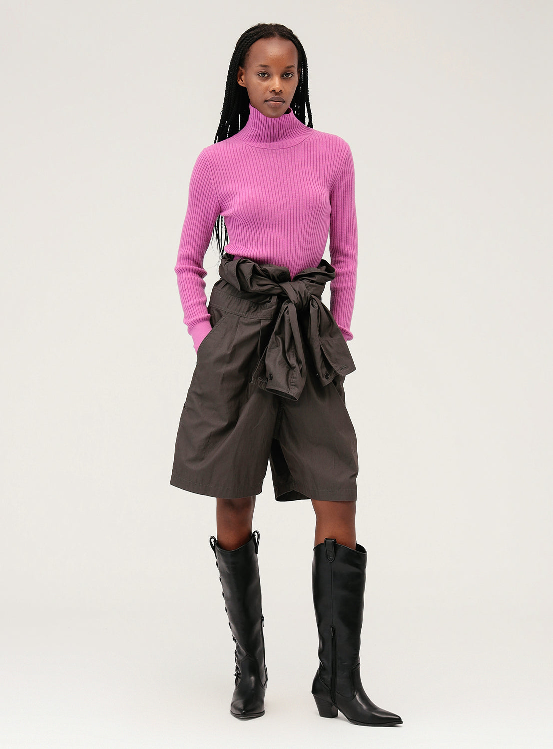 Cashmere Blend Turtleneck Knit