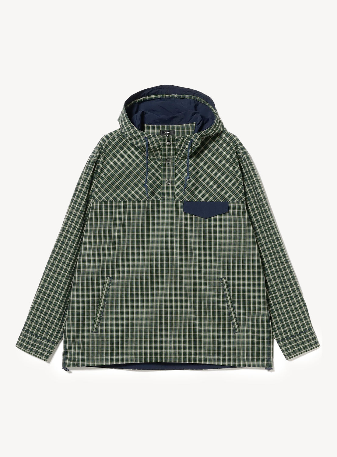 Check Pullover Anorak Shirt