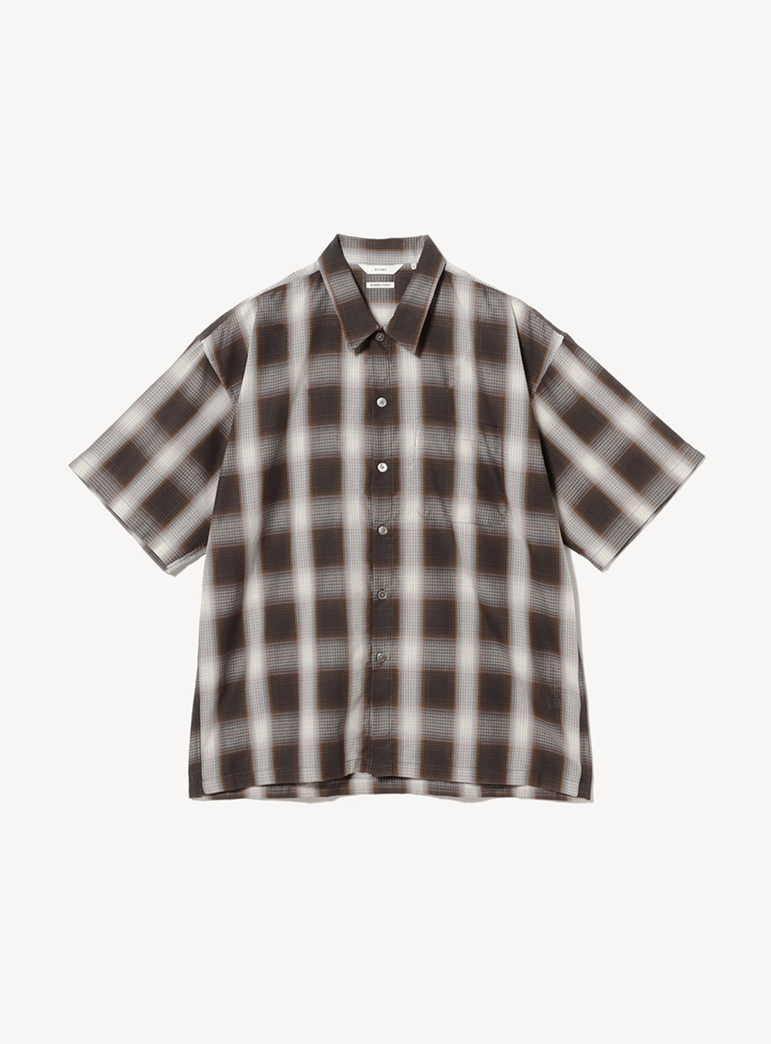 Relaxed Fit Ombre Check Mini Regular Collar Shirt