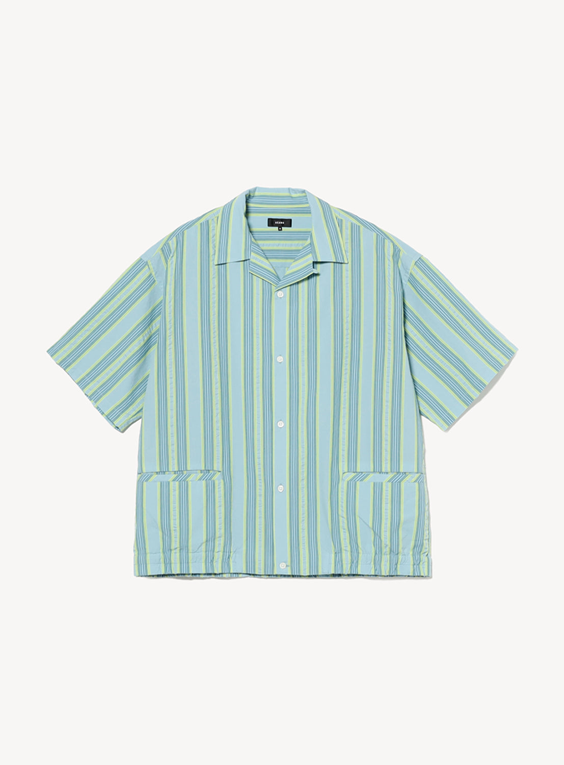 Multi-Stripe Open Collar Shirt