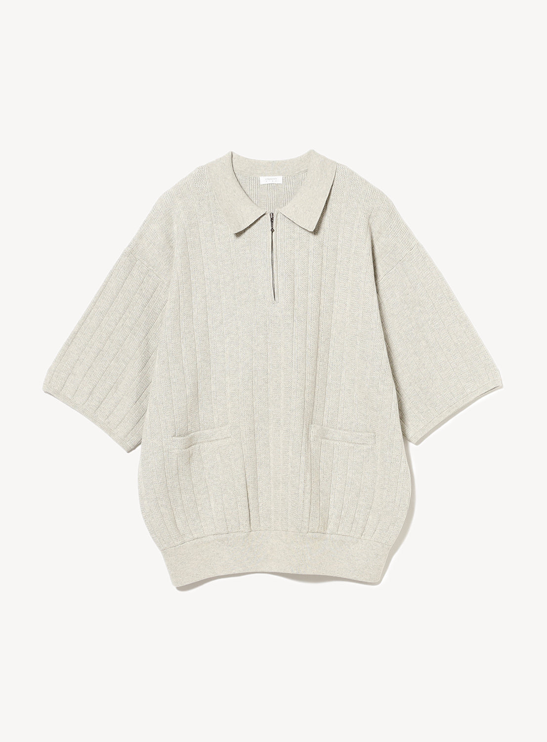 crepuscule Rib Pattern Half Zip Polo ポロ crepuscule(クレプスキュール)Rib Pattern Half Zip Polo (2501