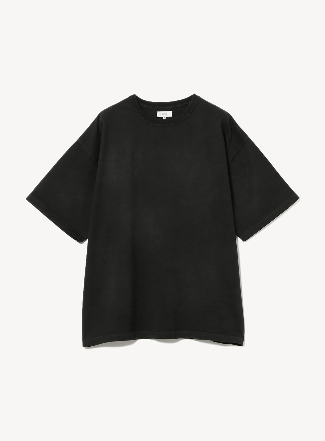 Black faded crewneck style t-shirt.