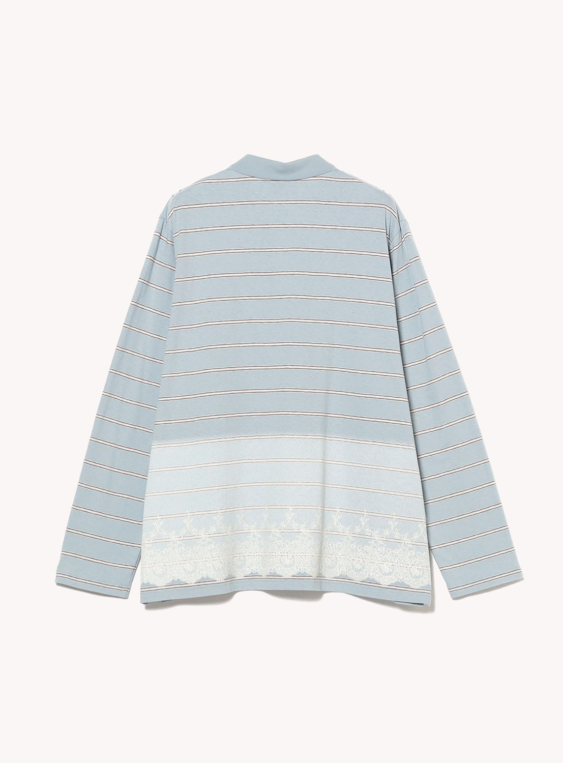 "Benjamin" Lace Print Border Skipper Polo