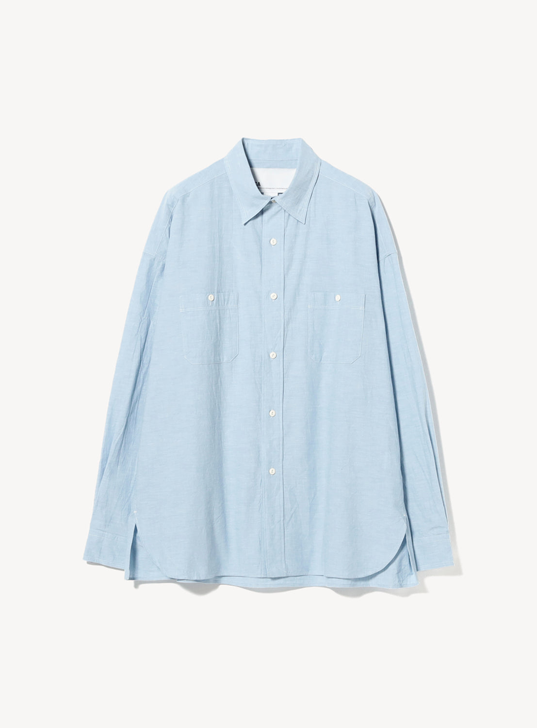 Near-Denim Double Pocket Oversized Square Shirt