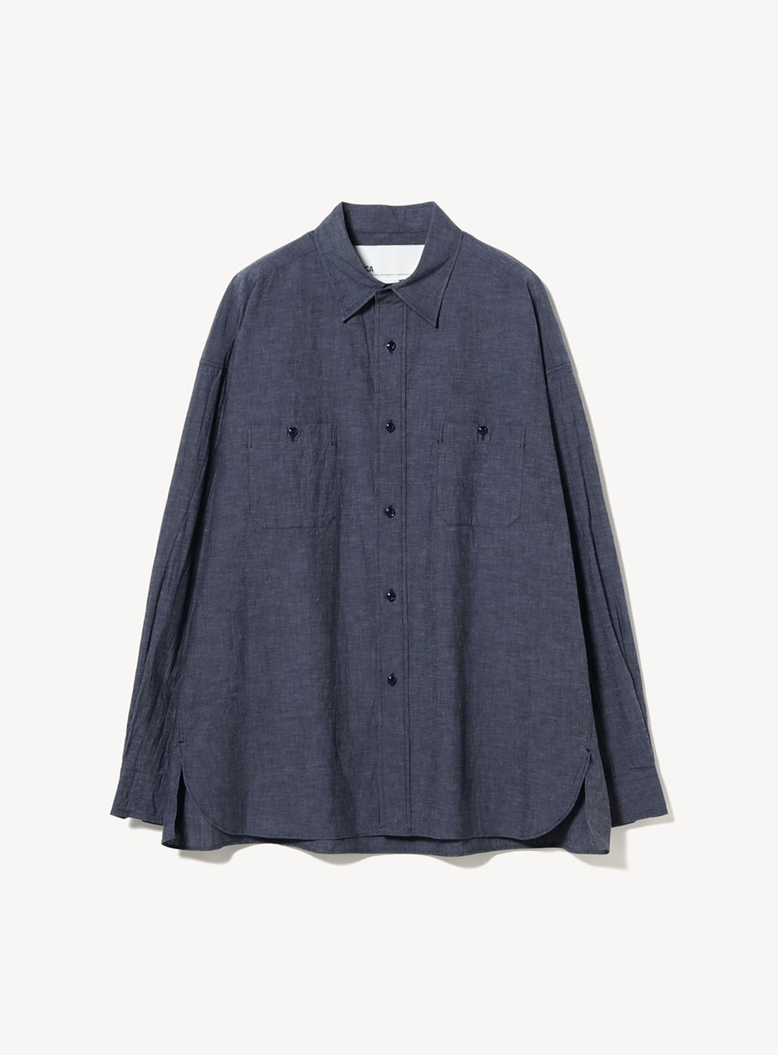 Near-Denim Double Pocket Oversized Square Shirt