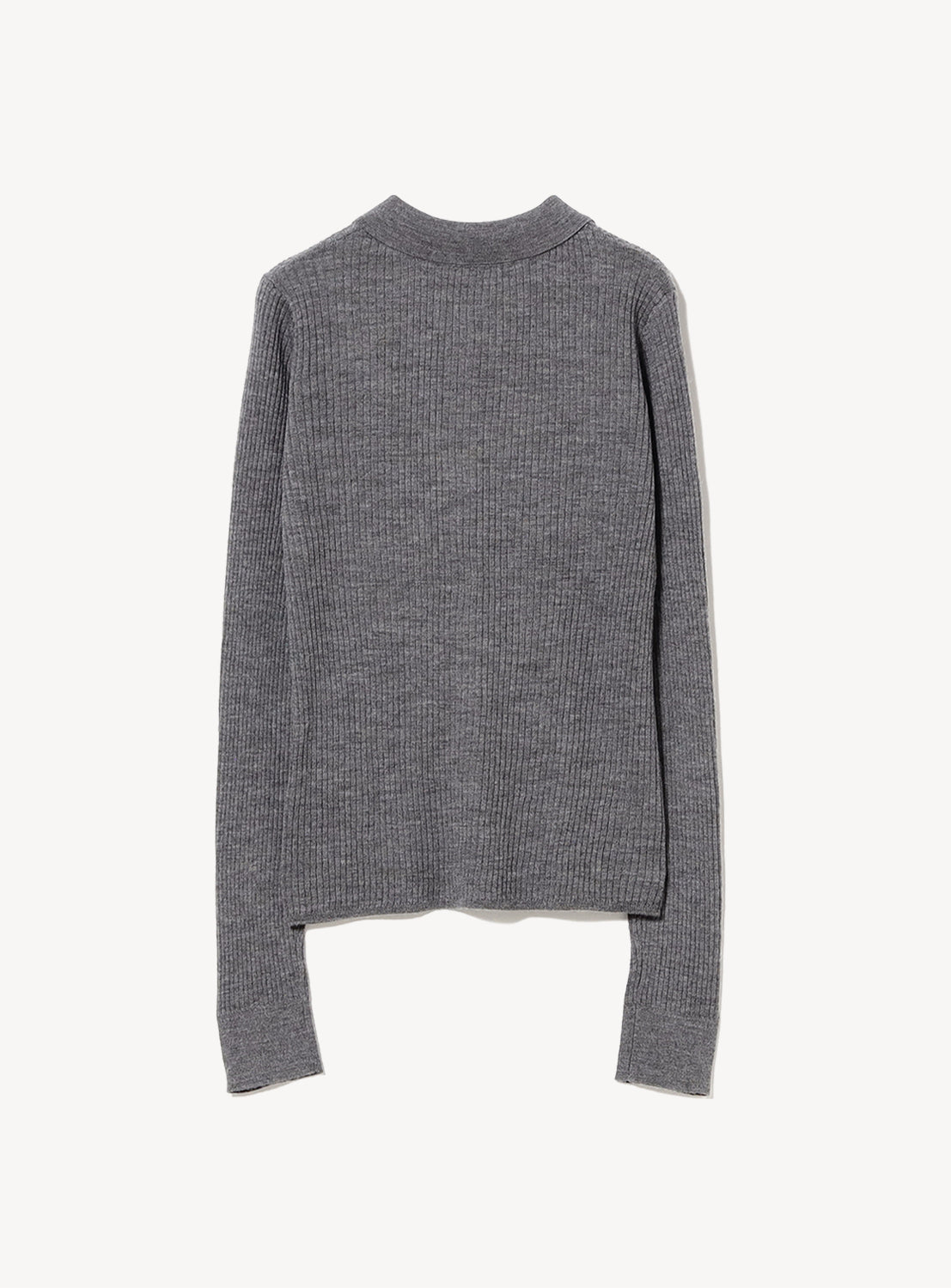 Ribbed Polo Cardigan