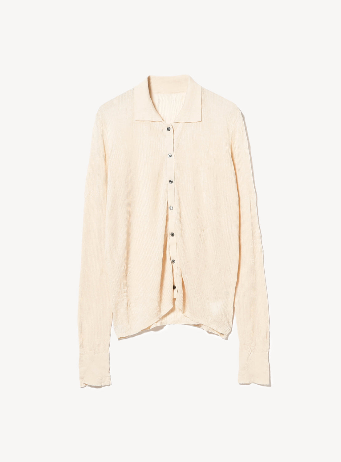 Sheer Rib Knit Polo Cardigan