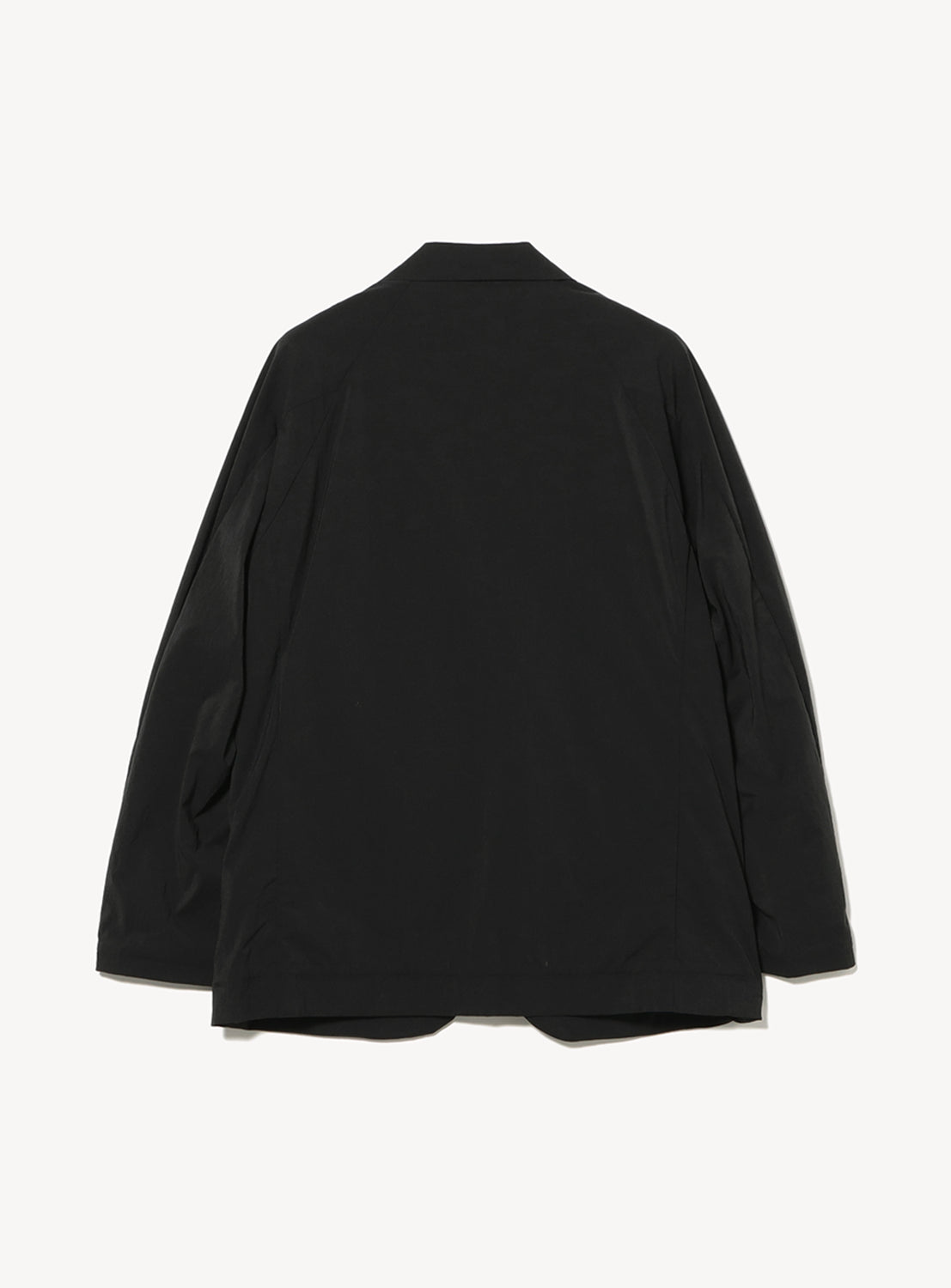 Back view of a black TEATORA Wallet Jacket Plus - Doctoroid blazer.