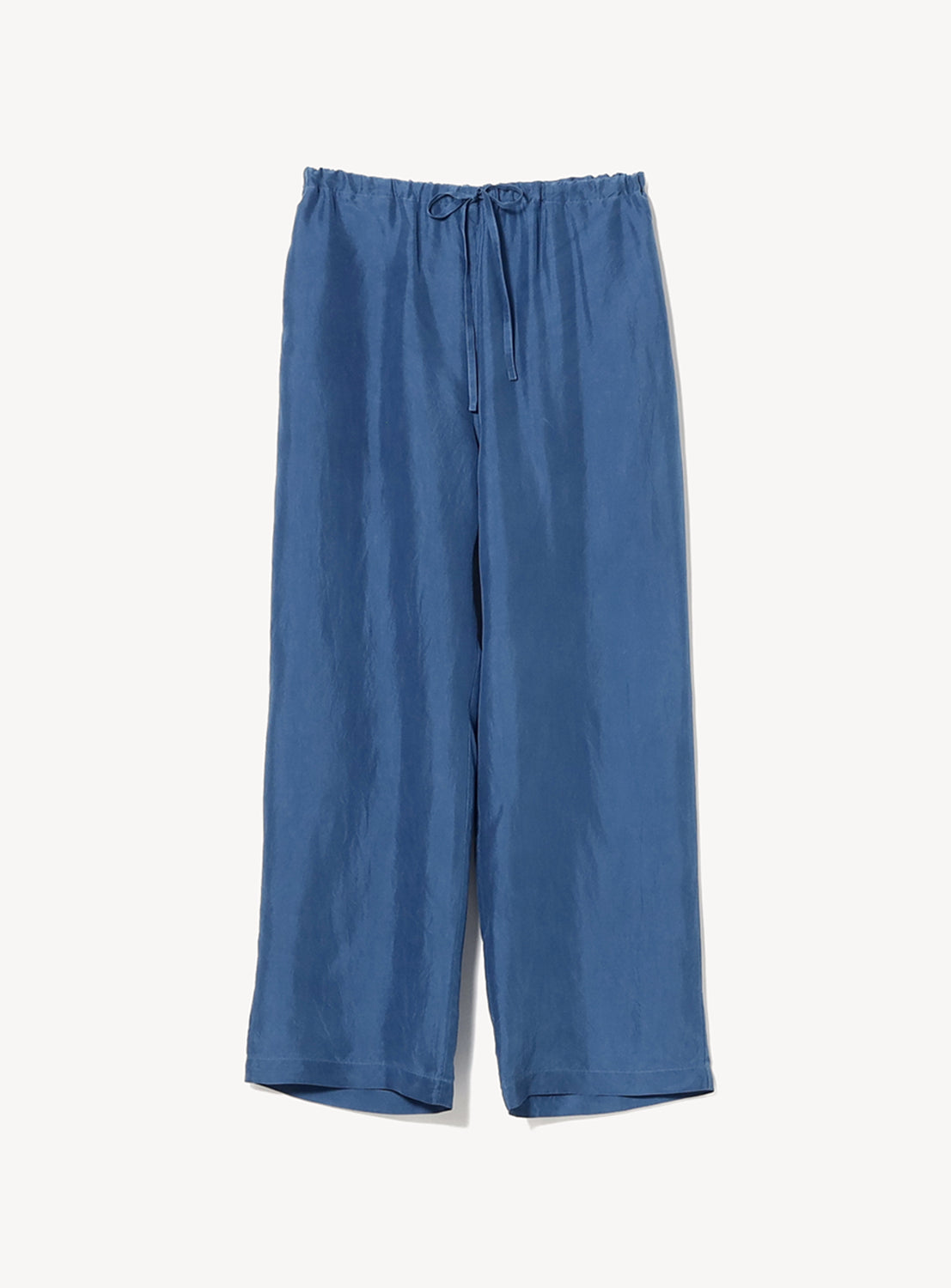 Indigo-Dyed Silk Habutae Pants